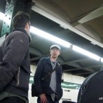 waiting for a train