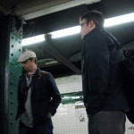 waiting for a train