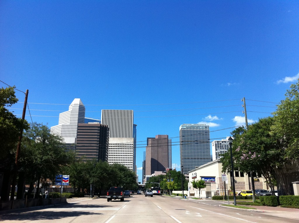 Downtown Houston, Sunday afternoon, nearly deserted...